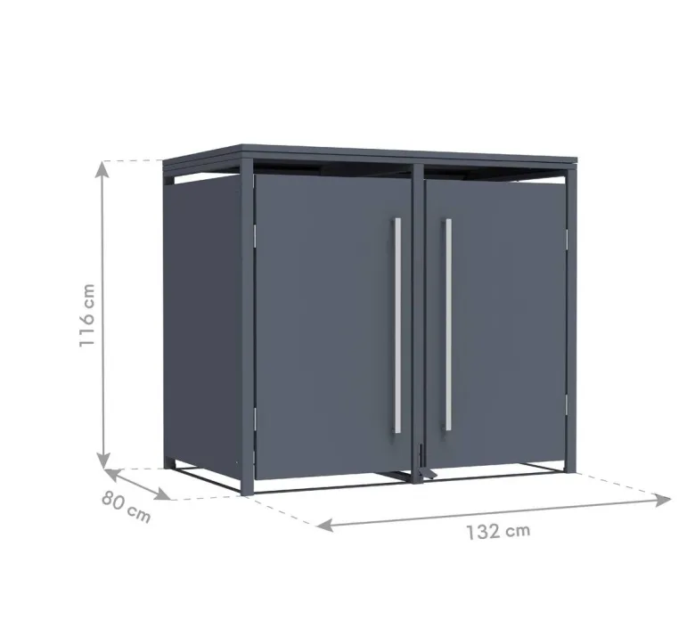 Westmann Mülltonnenbox Pedura anthrazit B/H/L: ca. 132x116x80 cm