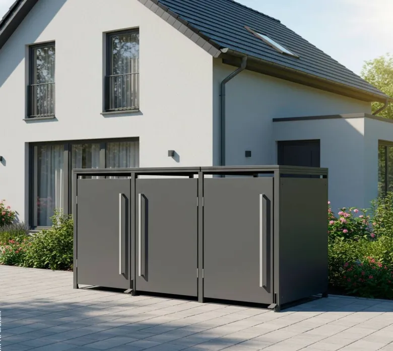 Westmann Mülltonnenbox Pedura anthrazit B/H/L: ca. 199x116x80 cm
