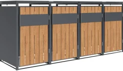 Westmann Mülltonnenbox Varius Holzoptik B/H/L: ca. 265x116x80 cm