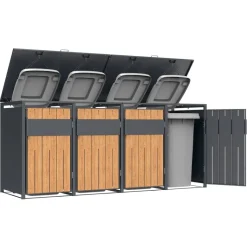 Westmann Mülltonnenbox Varius Holzoptik B/H/L: ca. 265x116x80 cm
