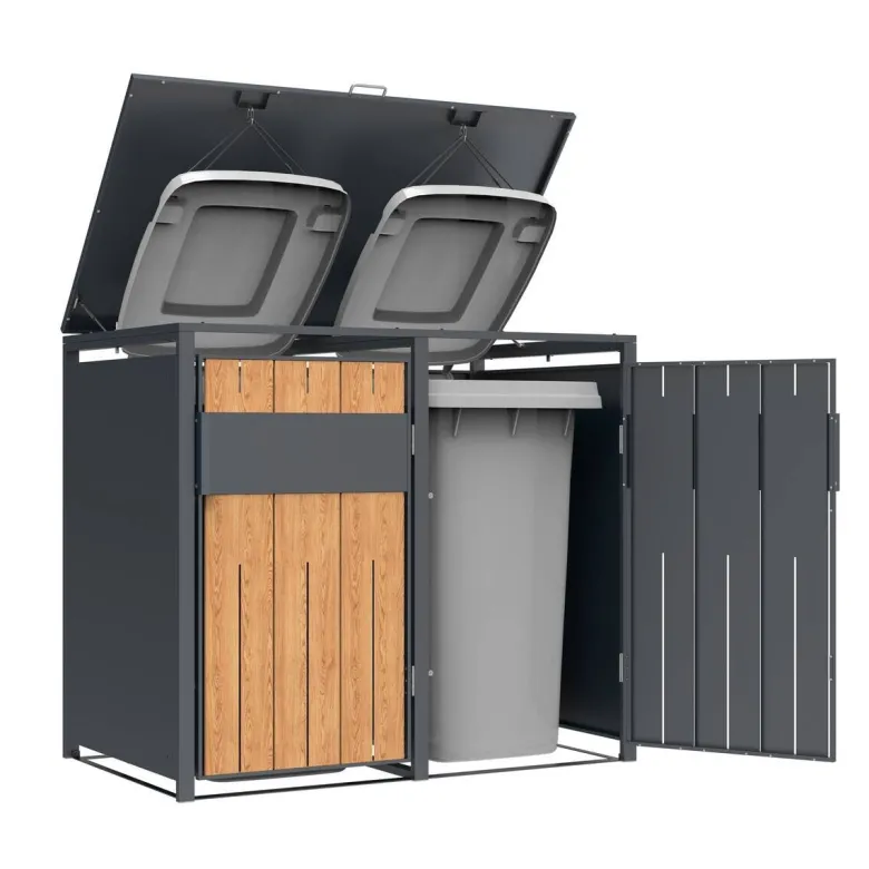 Westmann Mülltonnenbox Varius Holzoptik B/H/L: ca. 132x116x80 cm