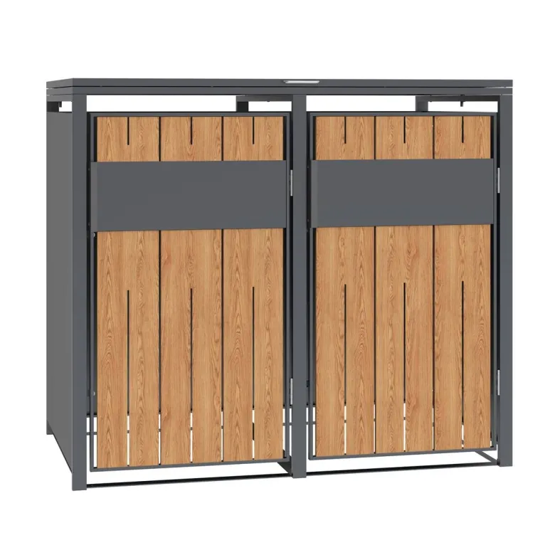 Westmann Mülltonnenbox Varius Holzoptik B/H/L: ca. 132x116x80 cm