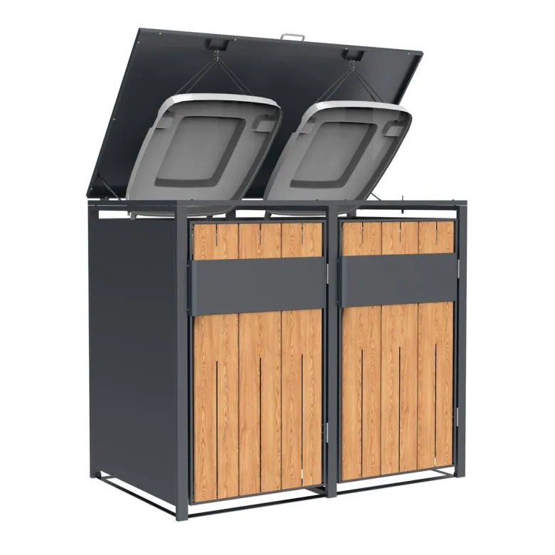Westmann Mülltonnenbox Varius Holzoptik B/H/L: ca. 132x116x80 cm