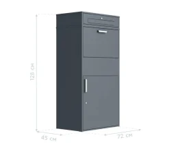 Westmann Paketbox Pavo anthrazit B/H/L: ca. 72x128x45 cm