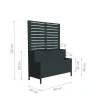 Westmann Pflanzkasten Dekora anthrazit Stahl B/H/L: ca. 90x120x40 cm