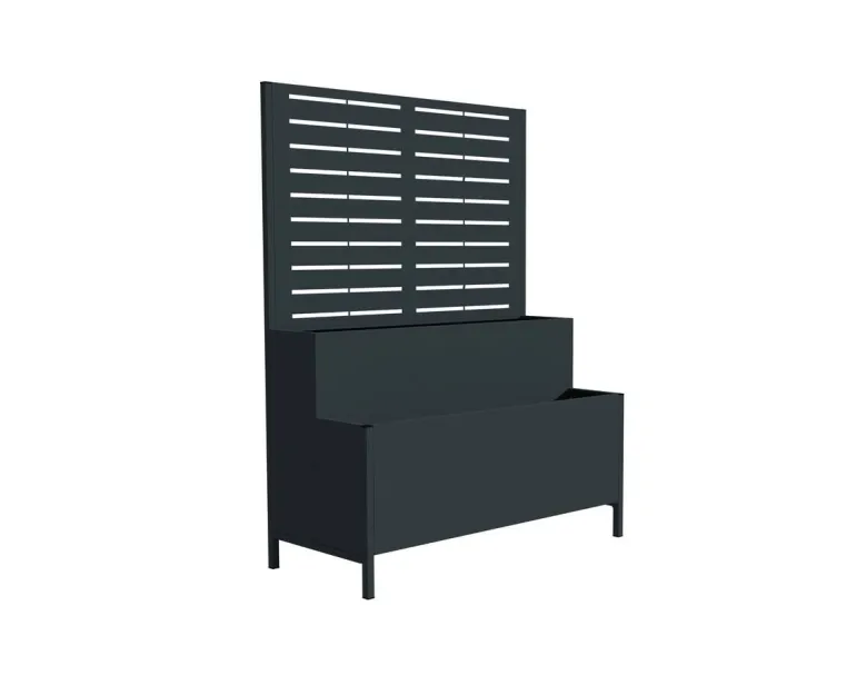 Westmann Pflanzkasten Dekora anthrazit Stahl B/H/L: ca. 90x120x40 cm