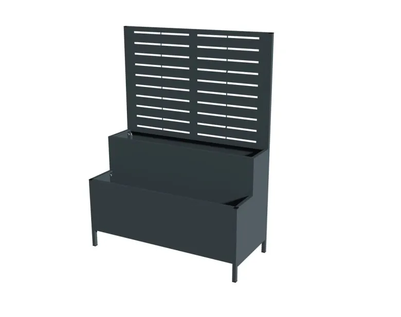 Westmann Pflanzkasten Dekora anthrazit Stahl B/H/L: ca. 90x120x40 cm