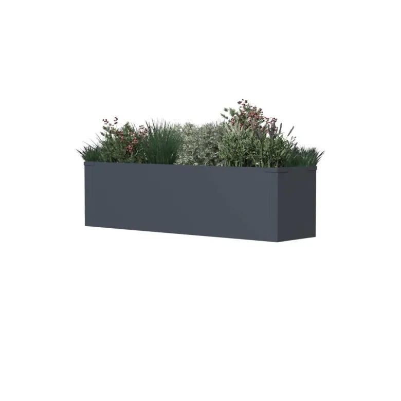 Westmann Pflanzkasten Talus anthrazit Metall B/H/L: ca. 100x27x25 cm