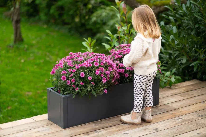 Westmann Pflanzkasten Talus anthrazit Metall B/H/L: ca. 100x27x25 cm