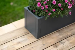 Westmann Pflanzkasten Talus anthrazit Metall B/H/L: ca. 100x27x25 cm