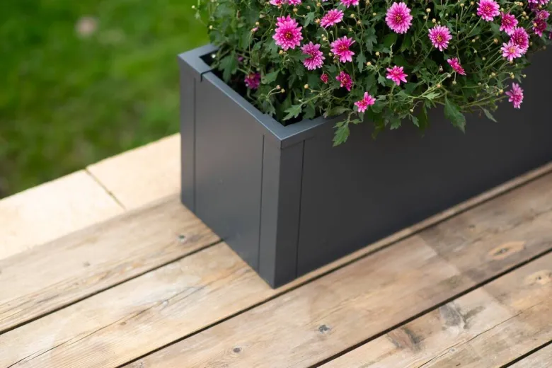 Westmann Pflanzkasten Talus anthrazit Metall B/H/L: ca. 100x27x25 cm