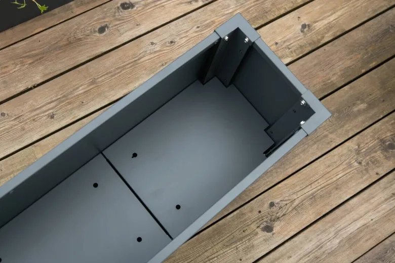 Westmann Pflanzkasten Talus anthrazit Metall B/H/L: ca. 100x27x25 cm