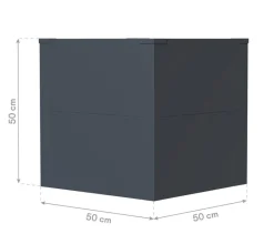 Westmann Pflanzkasten Talus anthrazit Metall B/H/L: ca. 50x50x50 cm