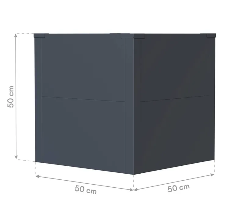 Westmann Pflanzkasten Talus anthrazit Metall B/H/L: ca. 50x50x50 cm