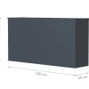 Westmann Pflanzkasten Talus anthrazit Metall B/H/L: ca. 100x52x25 cm