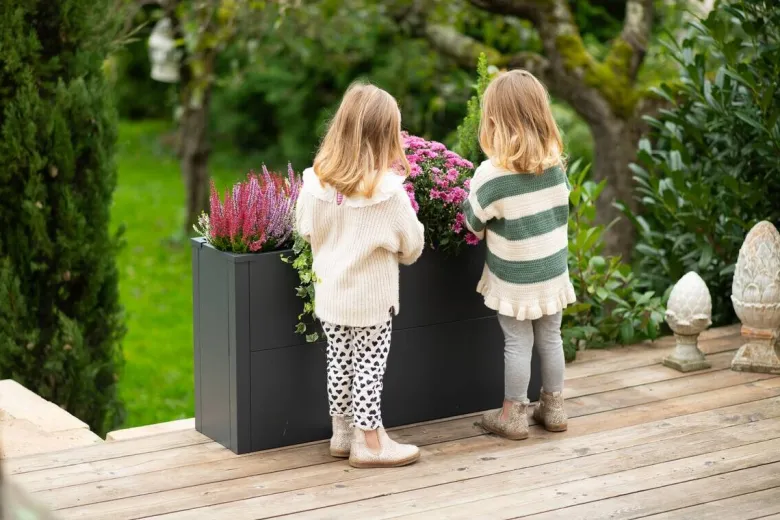 Westmann Pflanzkasten Talus anthrazit Metall B/H/L: ca. 100x52x25 cm