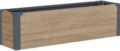 Westmann Pflanzkasten Talus Holzoptik Metall B/H/L: ca. 100x27x25 cm