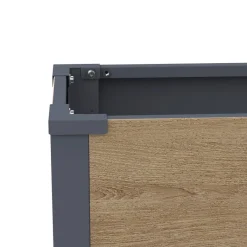 Westmann Pflanzkasten Talus Holzoptik Metall B/H/L: ca. 100x27x25 cm