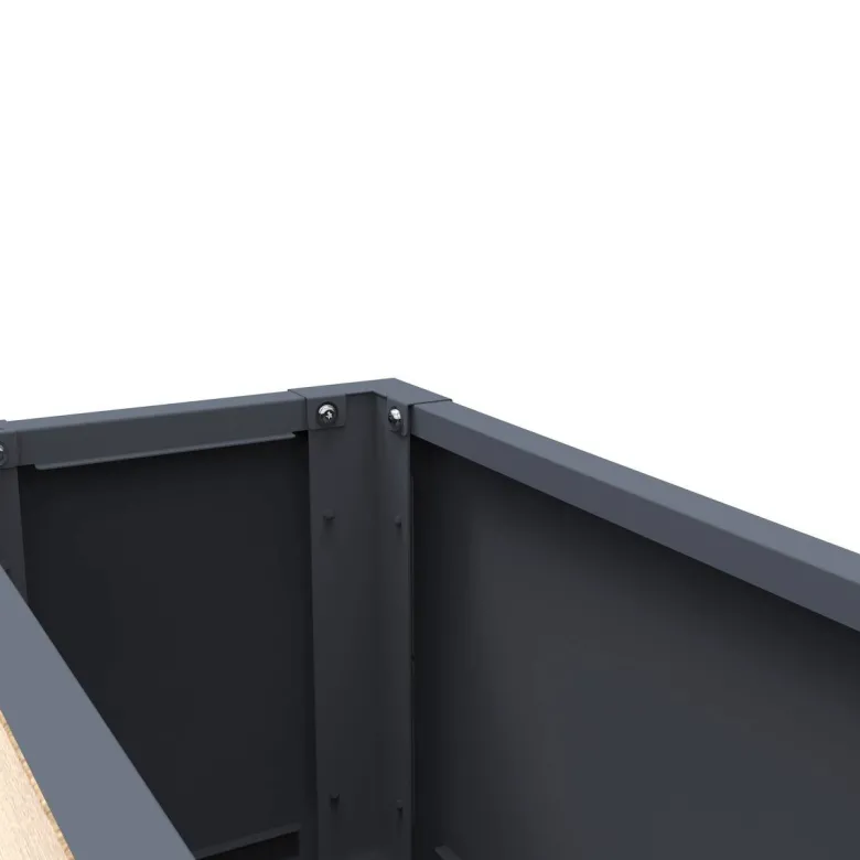 Westmann Pflanzkasten Talus Holzoptik Metall B/H/L: ca. 100x52x25 cm