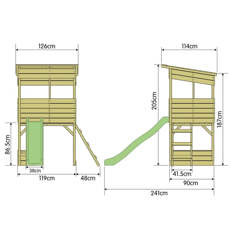 Westmann Spielhaus Wildnis natur B/H/L: ca. 126x205x114 cm