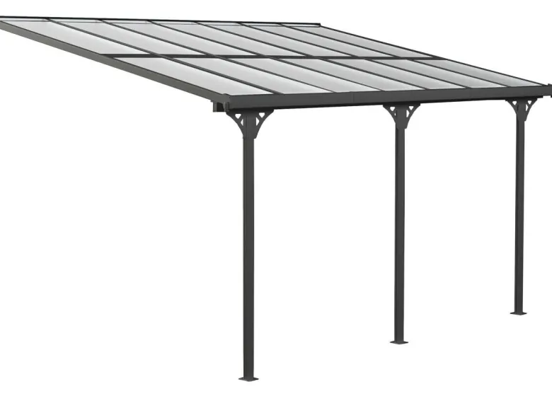 Westmann Terrassenüberdachung Bruce grau Aluminium B/H/T: ca. 434x269x300 cm