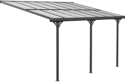 Westmann Terrassenüberdachung Bruce grau Aluminium B/H/T: ca. 434x269x300 cm