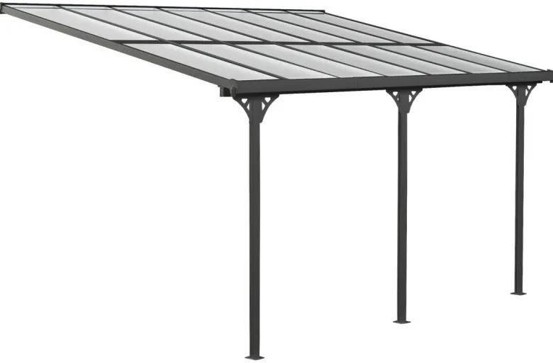 Westmann Terrassenüberdachung Bruce grau Aluminium B/H/T: ca. 434x269x300 cm