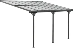 Westmann Terrassenüberdachung Bruce grau Aluminium B/H/T: ca. 434x269x300 cm