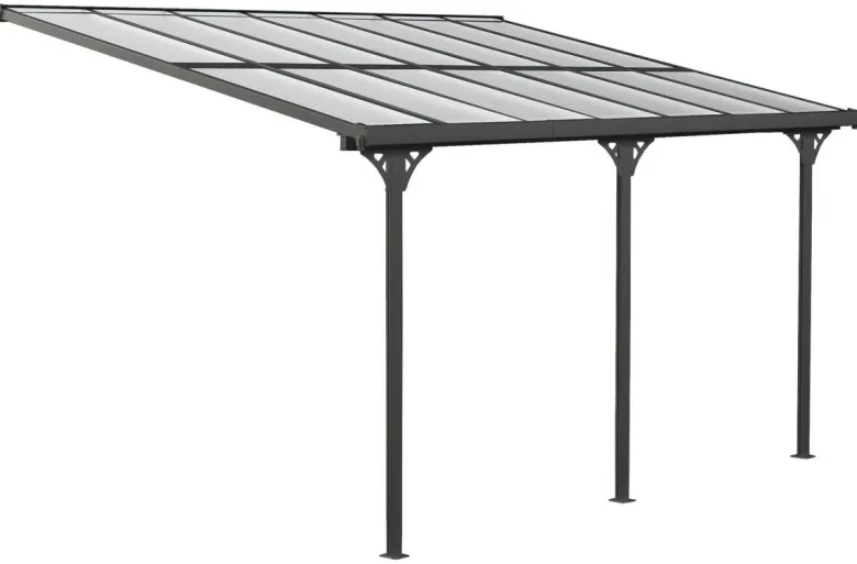 Westmann Terrassenüberdachung Bruce grau Aluminium B/H/T: ca. 434x269x300 cm