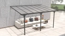Westmann Terrassenüberdachung Bruce grau Aluminium B/H/T: ca. 434x269x300 cm