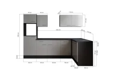 Winkelküche Oliver B/H/T: ca. 280x205x172 cm