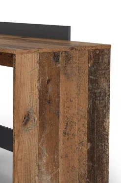 Winkelschreibtisch BELFAST anthrazit Eiche Old Wood Nachbildung B/H/T: ca. 129x83,5x105 cm