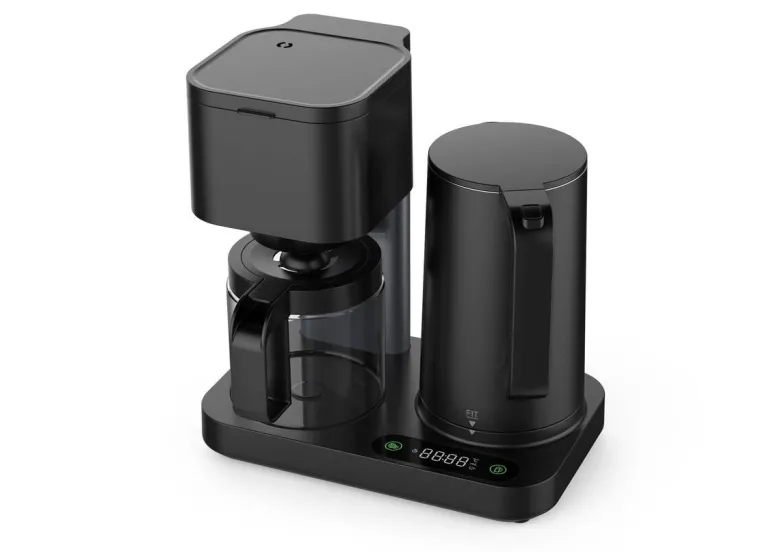 WKM 2 in 1 Kaffeemaschine und Wasserkocher KWK-1600 schwarz Kunststoff Glas