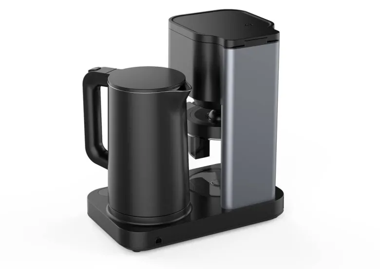 WKM 2 in 1 Kaffeemaschine und Wasserkocher KWK-1600 schwarz Kunststoff Glas