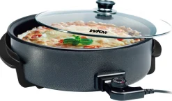 WKM Pizzapfanne PP-4209.2 schwarz Stahl Glas H/D: ca. 9x42 cm