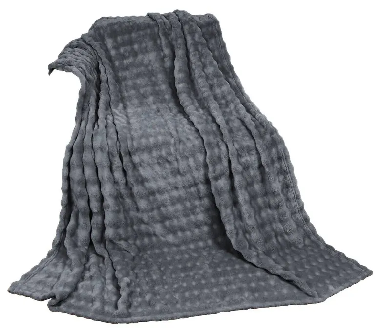 Wohndecke anthrazit Polyester B/L: ca. 150x200 cm