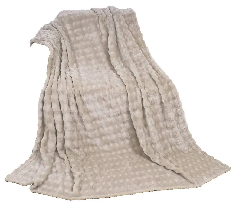 Wohndecke beige Polyester B/L: ca. 150x200 cm