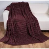 Wohndecke bordeauxrot Polyester B/L: ca. 150x200 cm