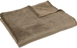 Wohndecke braun Polyester B/L: ca. 180x210 cm