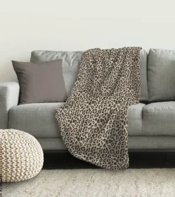 Wohndecke Flanell braun Polyester B/L: ca. 150x200 cm
