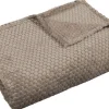 Wohndecke Flanell Cappuccino Polyester B/L: ca. 140x200 cm