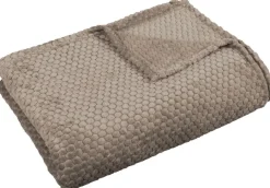 Wohndecke Flanell Cappuccino Polyester B/L: ca. 140x200 cm