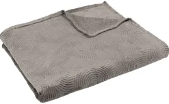 Wohndecke grau Polyester B/L: ca. 180x210 cm