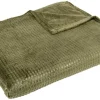 Wohndecke olive Polyester B/L: ca. 180x210 cm