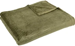 Wohndecke olive Polyester B/L: ca. 180x210 cm