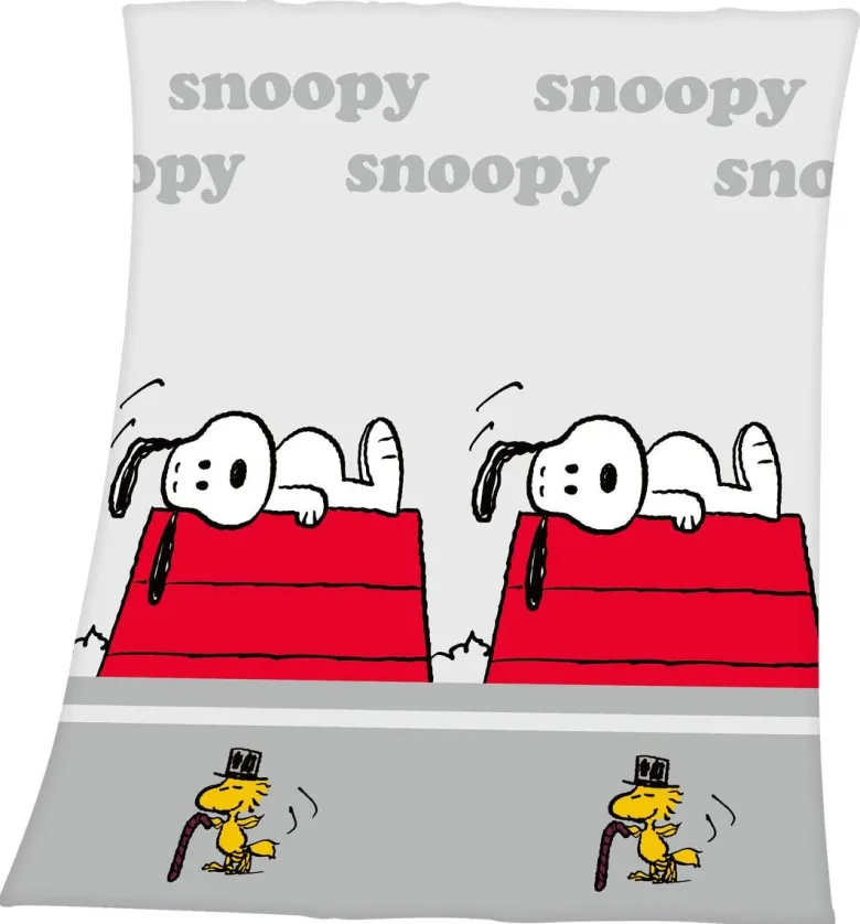 Wohndecke Peanuts grau Polyester B/L: ca. 125x150 cm