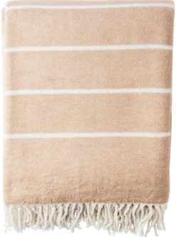 Wohndecke RAINBOW beige Baumwolle B/L: ca. 130x170 cm