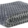 Wohndecke Wabe anthrazit Polyester B/L: ca. 150x200 cm