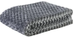 Wohndecke Wabe anthrazit Polyester B/L: ca. 150x200 cm