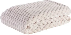 Wohndecke Wabe beige Polyester B/L: ca. 150x200 cm